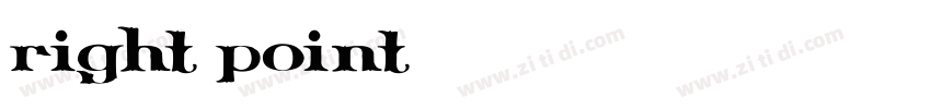 right point字体转换